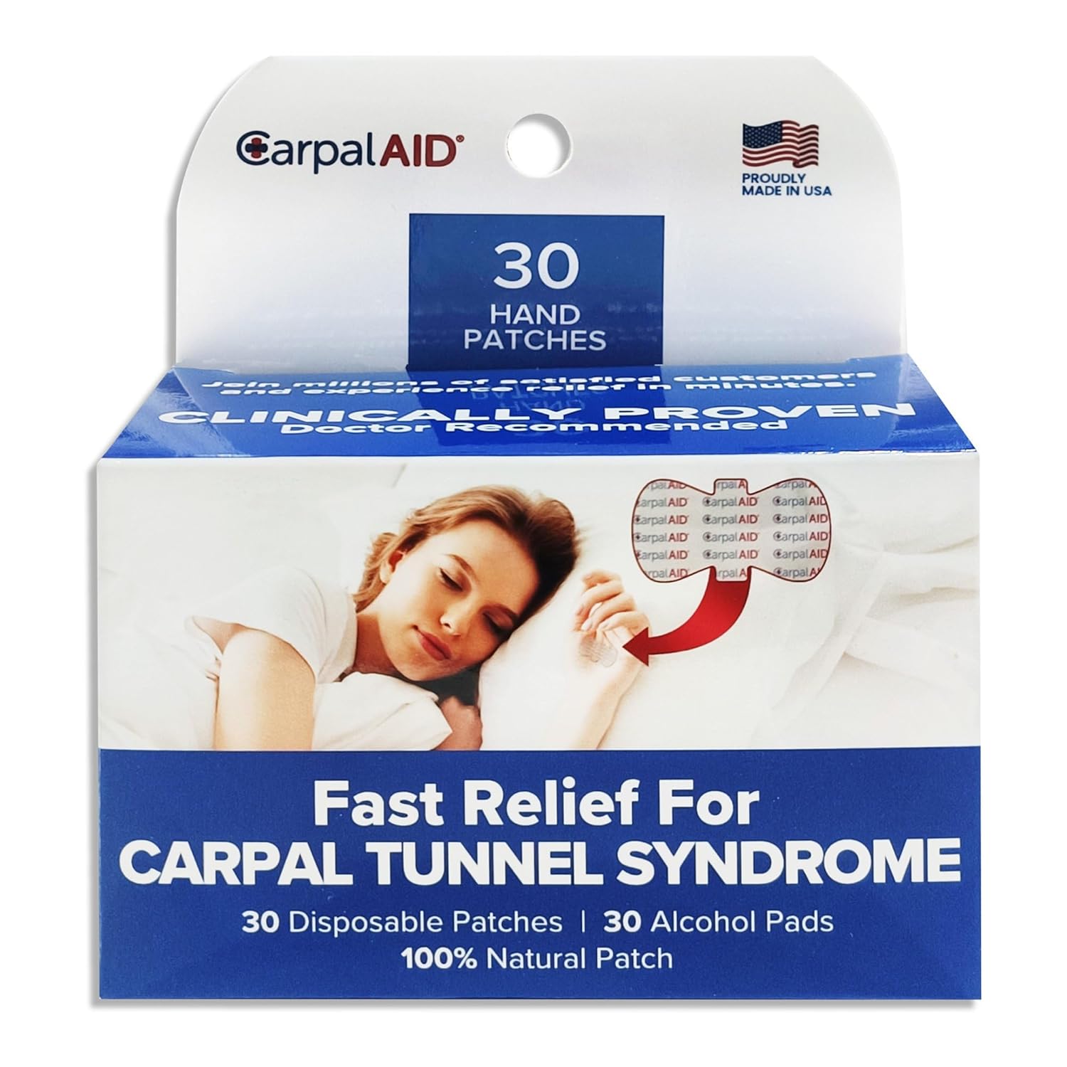 Carpal Aid Clear Adhesive Hand Carpal Tunnel Support Patch

