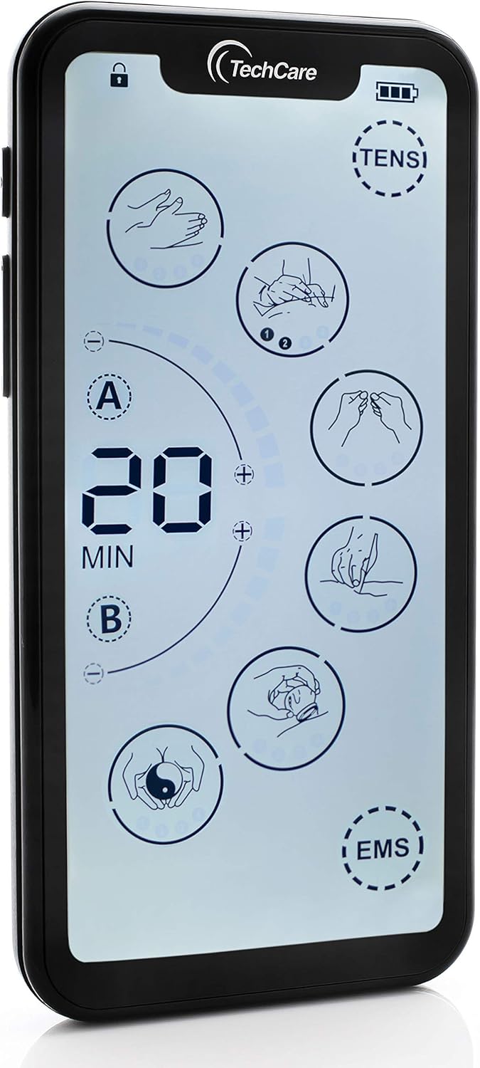 Tehcare Touch X TENS EMS Muscle Stimulator, Dual Channel, Touchscreen, Rechargeable

