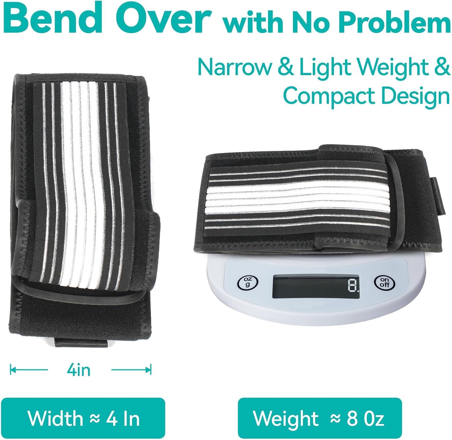 Lightweight Neoprene Lumbar Support Back Brace Belt for Lower Back Pain

