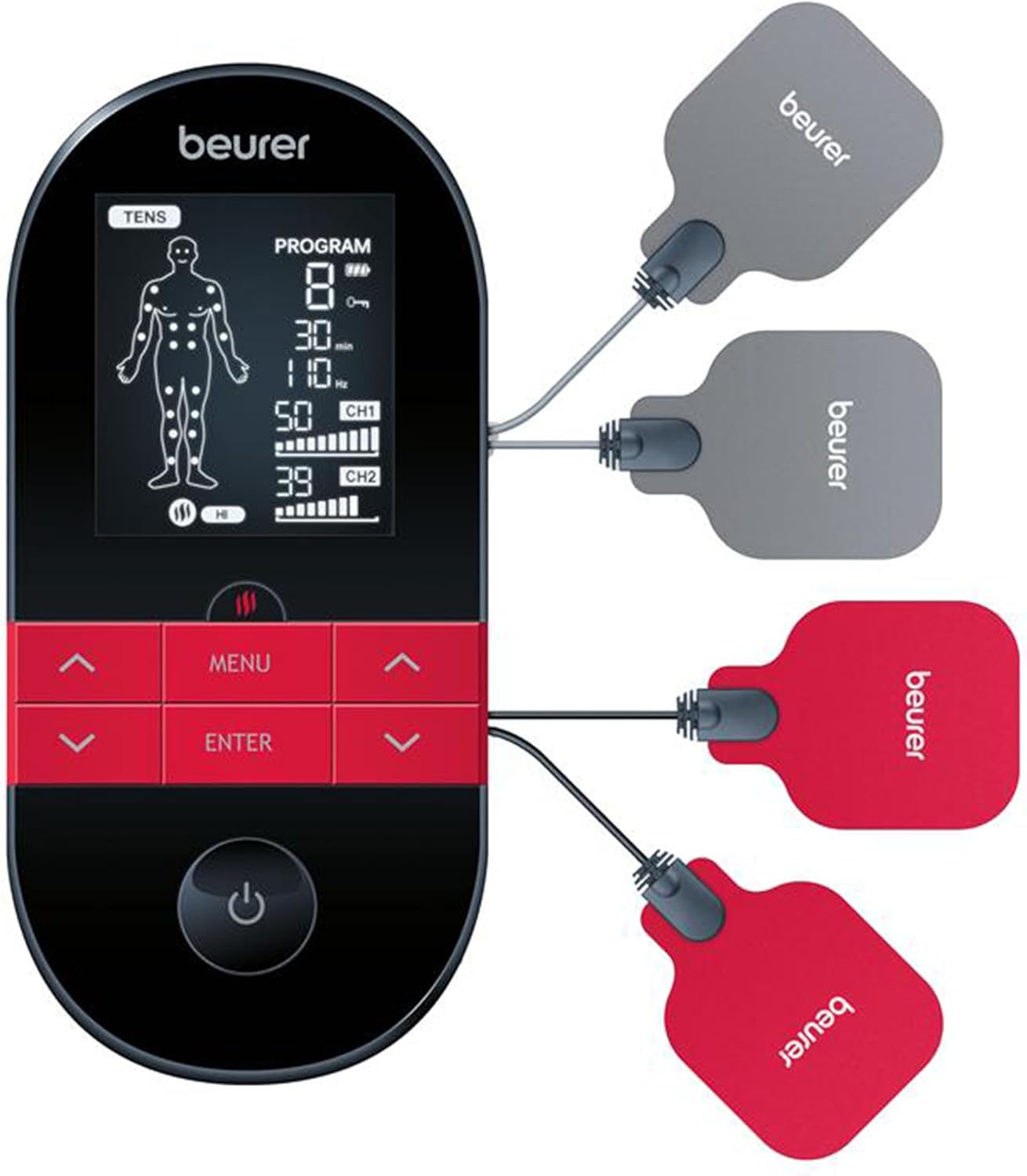 Beurer Digital 3-in-1 Heat and Muscle Stimulation Therapy Unit with 64 Programs

