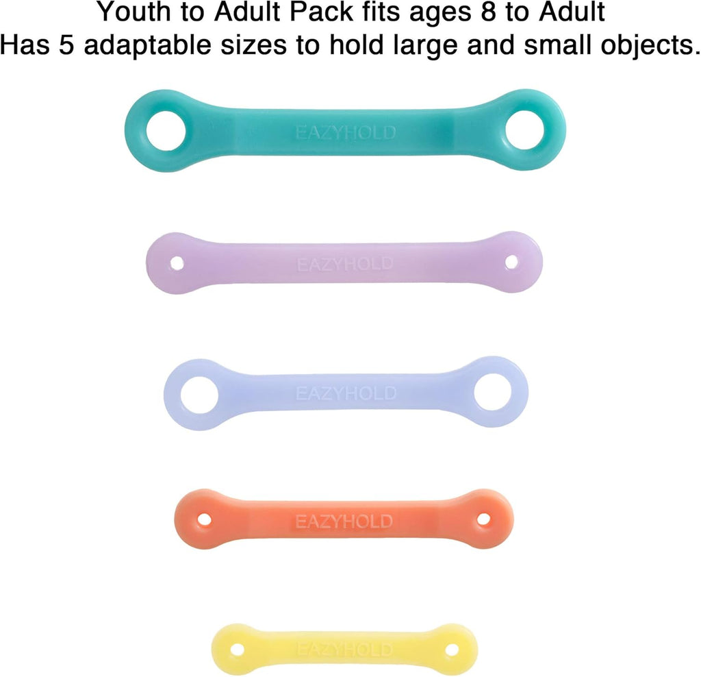 EazyHold Silicone Universal Cuff Aid for Limited Hand Grip, Adaptive Eating Spoon Fork Holder

