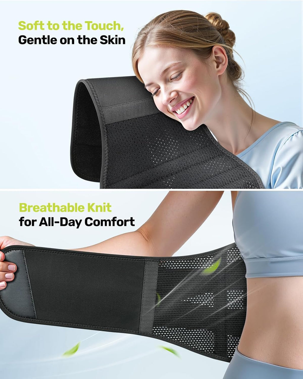 Rakiie Lumbar Back Brace with 4 Memory Alloy Stays and 3D Pad Support

