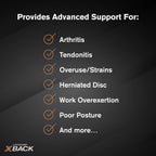 Copper Fit X-Back Adjustable Lumbar Support Brace for Lower Back Pain, Unisex

