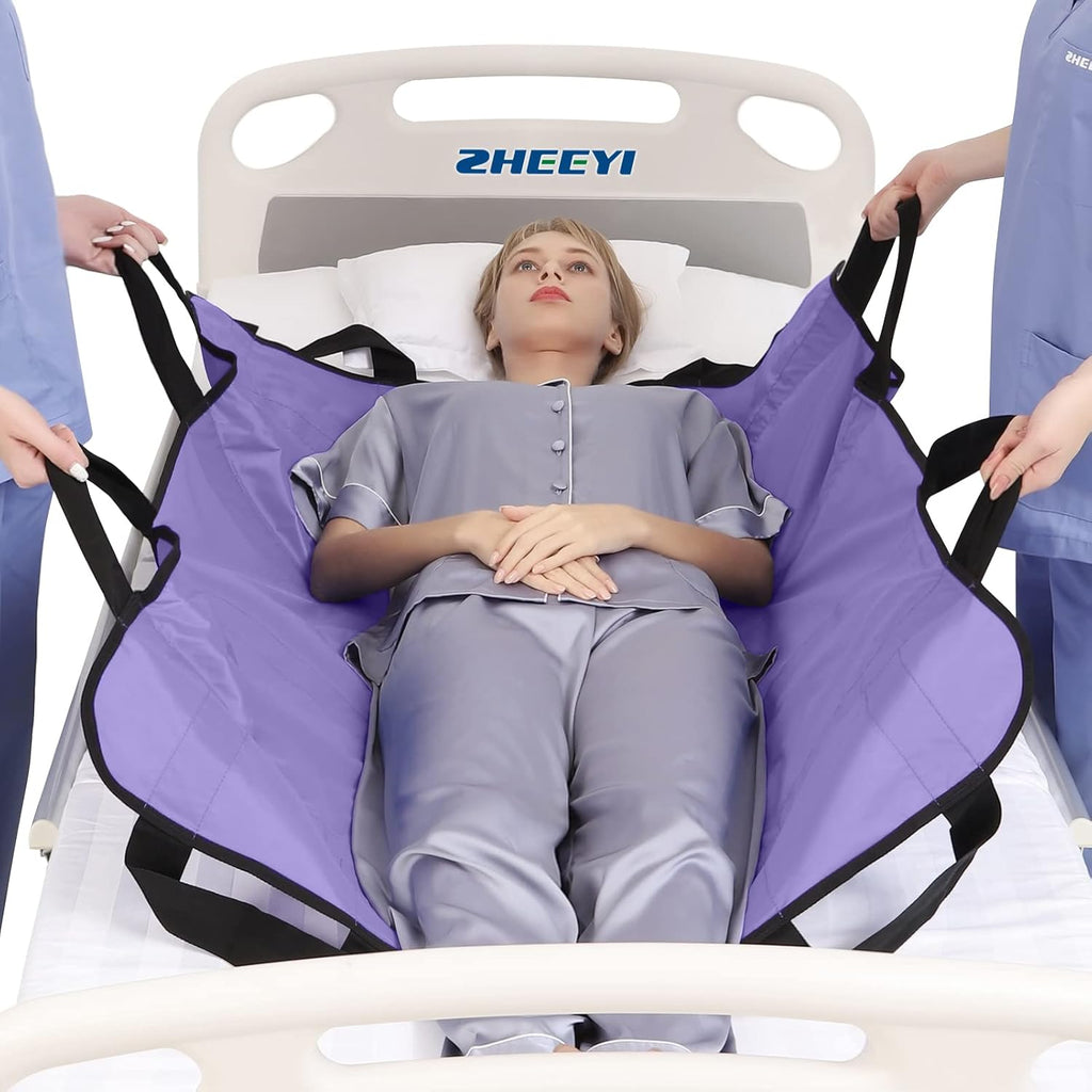 ZHEEYI Positioning Bed Pad with Reinforced Handles, Patient Transfer Sheet 43x36 in


