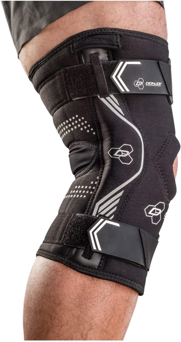 DonJoy Bionic Drytex Hinged Knee Sleeve with Patella Support, Anti-Slip Straps

