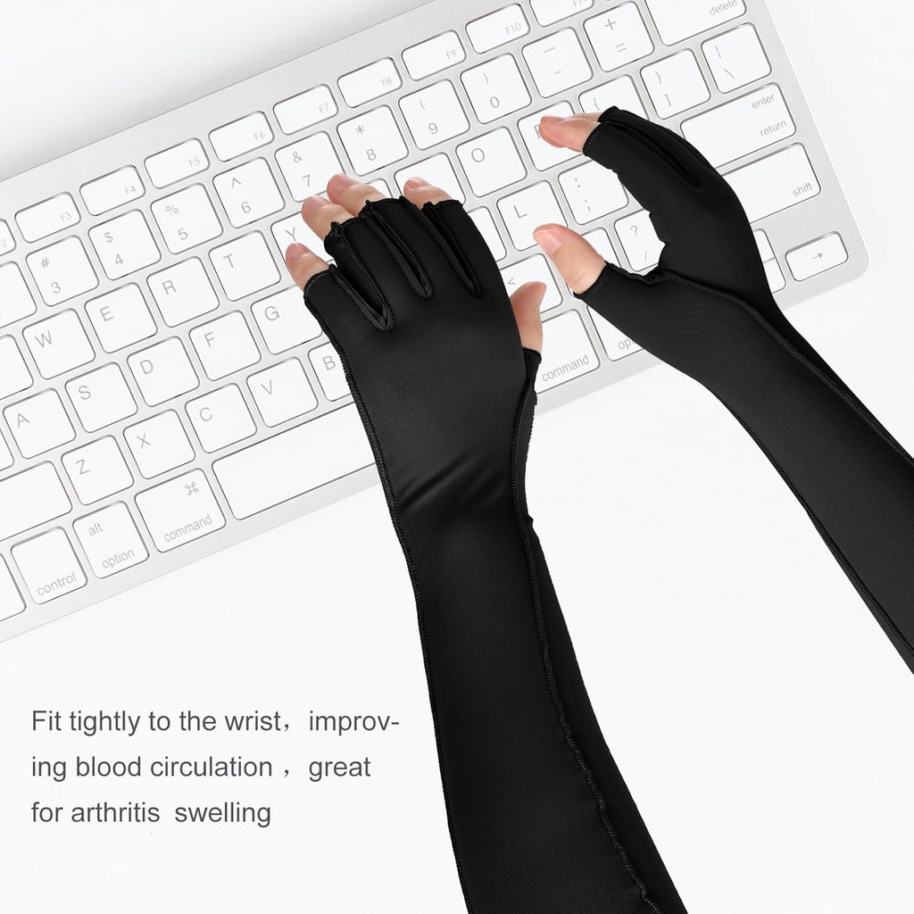 Janmercy 3 Pairs Arthritis Compression Gloves for Women and Men Carpal Tunnel Relief

