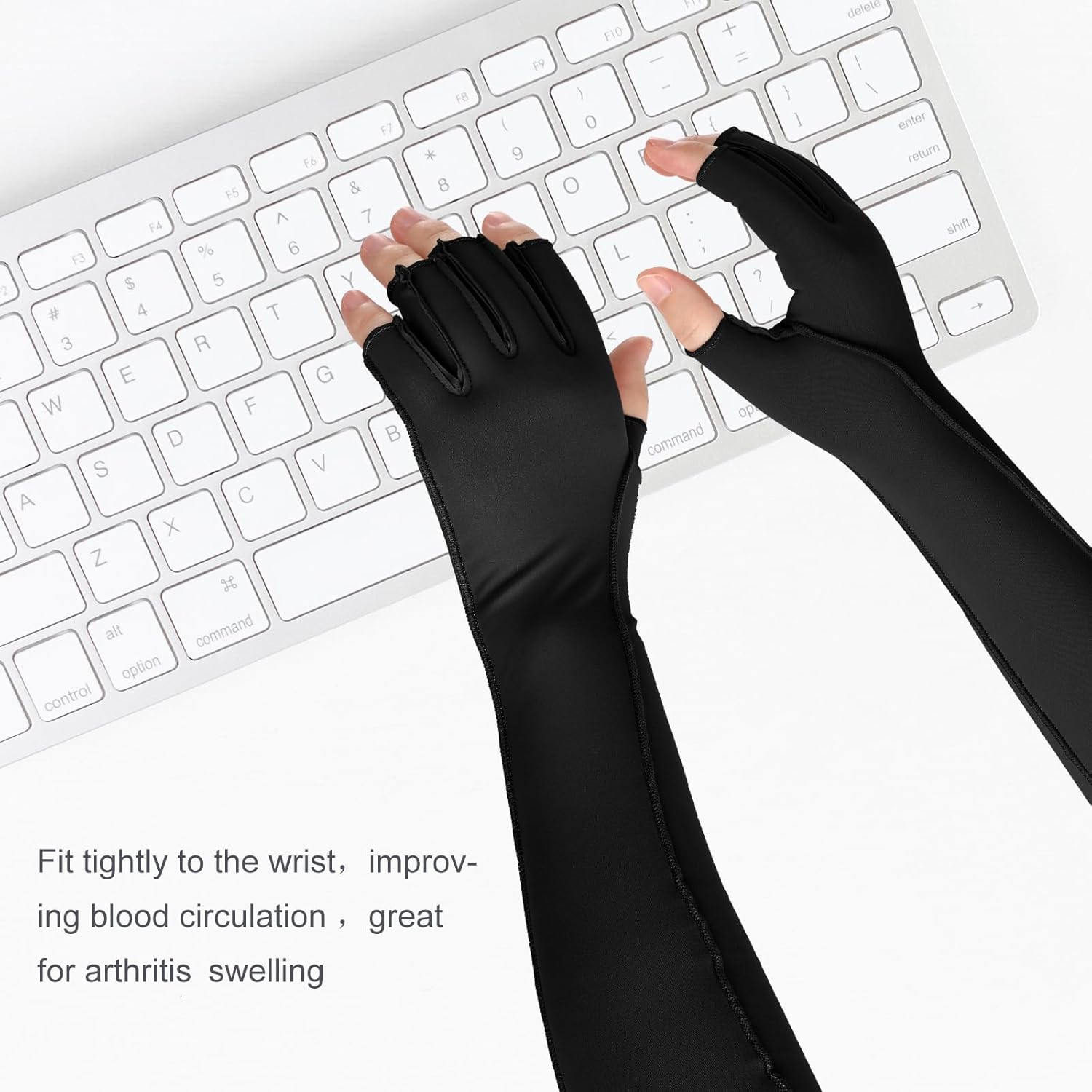 Janmercy 3 Pairs Arthritis Compression Gloves for Women and Men Carpal Tunnel Relief

