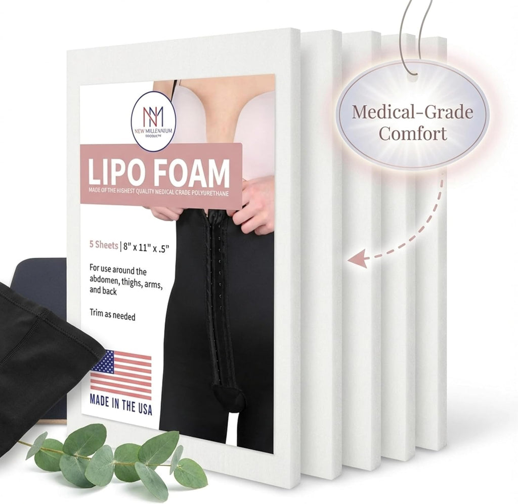 New Millennium Lipo Foam Sheets, Medical-Grade Compression Pads for Recovery

