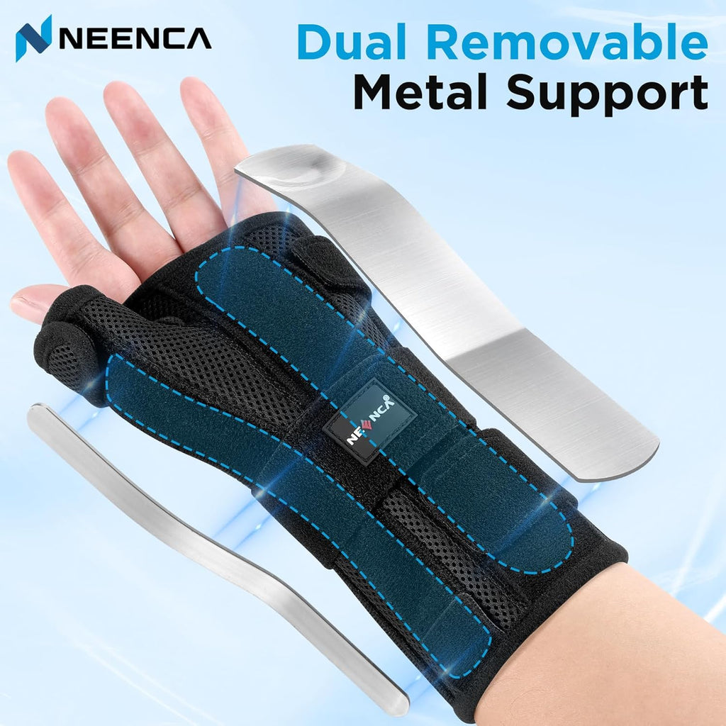 NEENCA Carpal Tunnel Wrist Brace with Thumb Support Thumb Spica Splint

