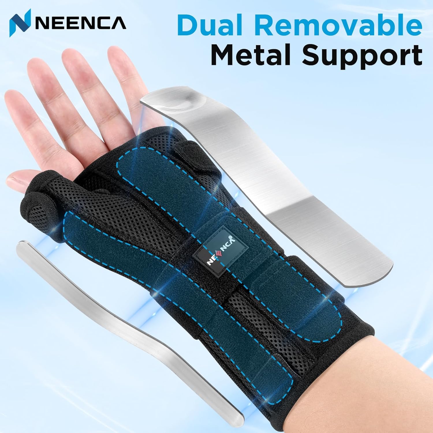 NEENCA Carpal Tunnel Wrist Brace with Thumb Support Thumb Spica Splint

