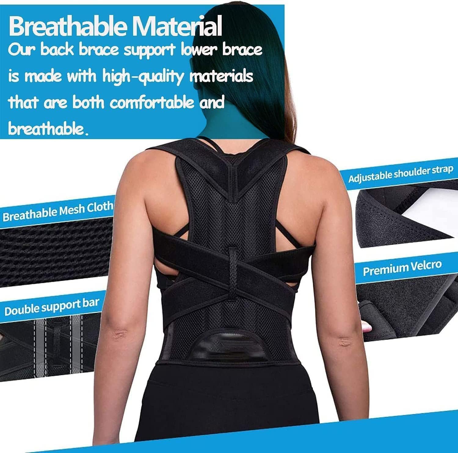 Posture Corrector Adjustable Back Straightener Support Belt for Men and Women

