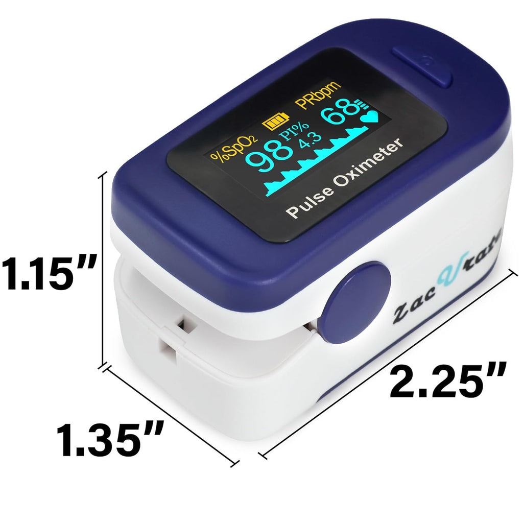 Zacurate 500B-B Wireless Bluetooth Fingertip Pulse Oximeter for SpO2 and Pulse


