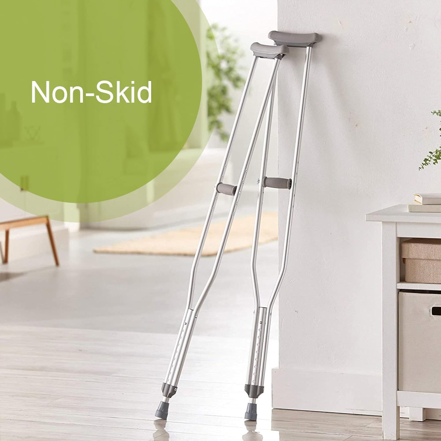 McKesson Aluminum Adjustable Underarm Crutches for Adults, 350 lb Capacity, 1 Pair

