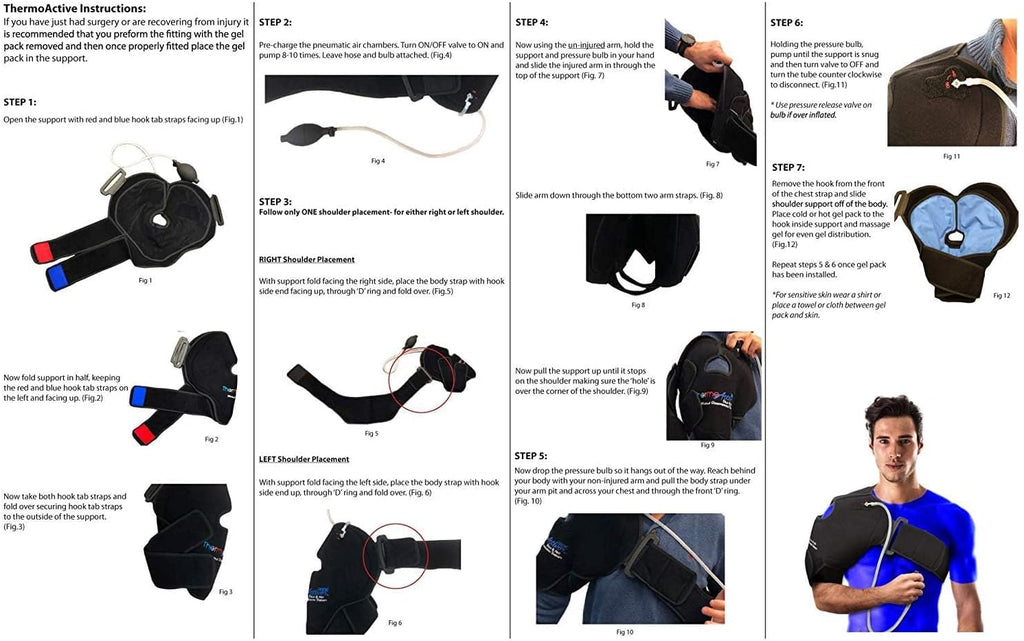 NatraCure Hot/Cold Therapy Shoulder Ice Pack Wrap Brace for Pain Relief

