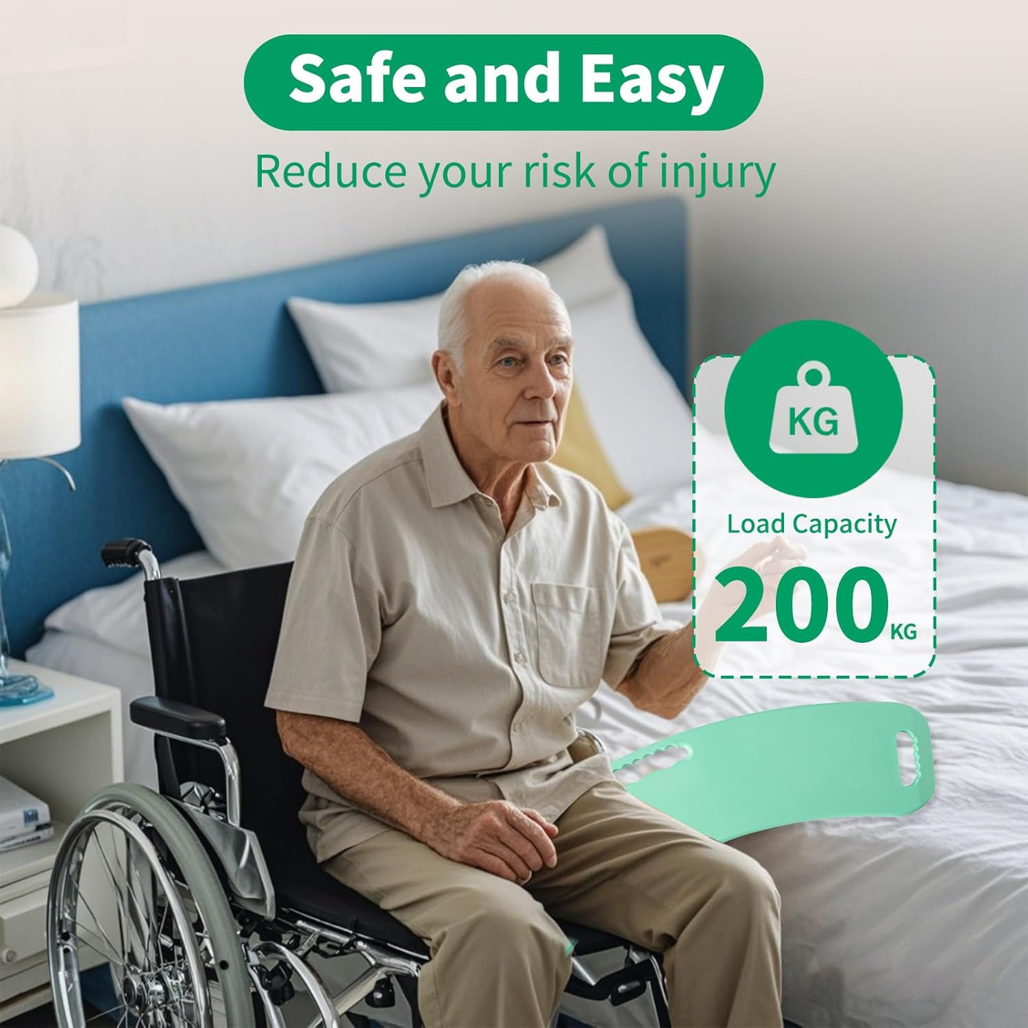 Transfer Board with Slide Sheet for Wheelchair Transfers, Slide Assist, FSA Eligible

