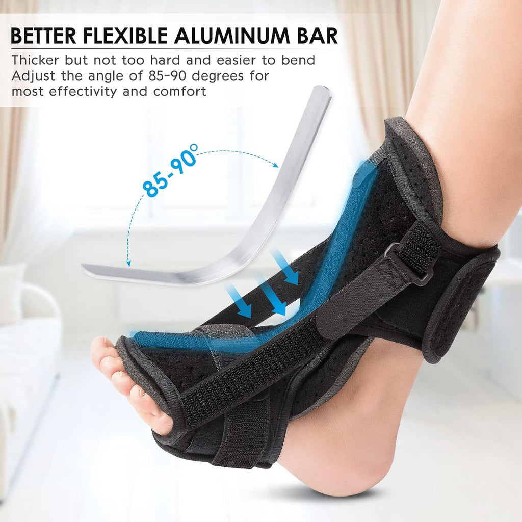 Plantar Fasciitis Night Splint Brace with Memory Foam Pad and Adjustable Straps

