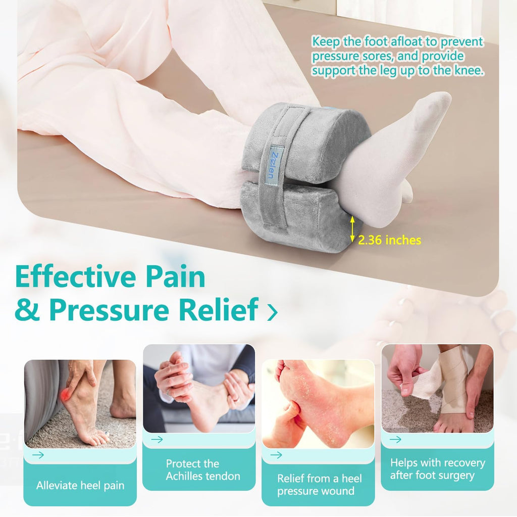 Zelen Foot Elevation Pillow Ankle Heel Wedge Support Cushion for Recovery

