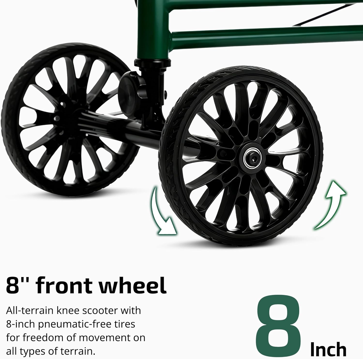 VitaSophy Steerable Knee Scooter with Disc Brake, Foldable Knee Walker for Adults

