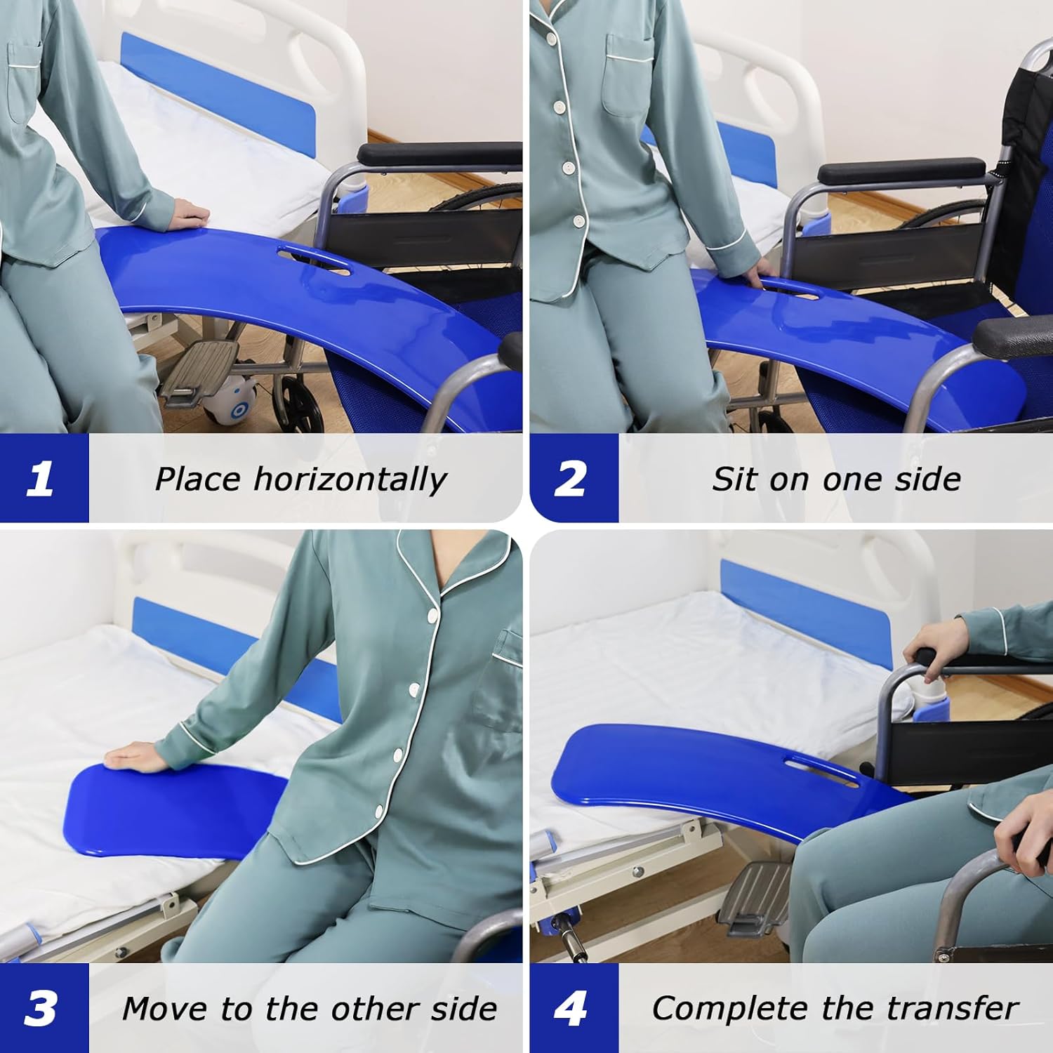 YHK Sliding Transfer Board with Non-Slip Lift Surface, Wheelchair Mobility Aid

