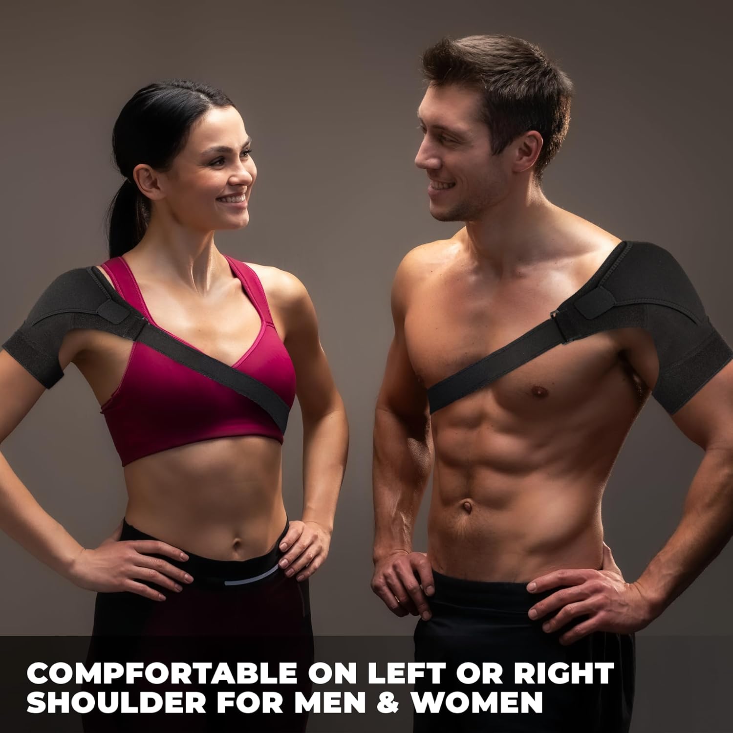 Astorn Adjustable Rotator Cuff Shoulder Brace with Ice Pack Pocket, Neoprene

