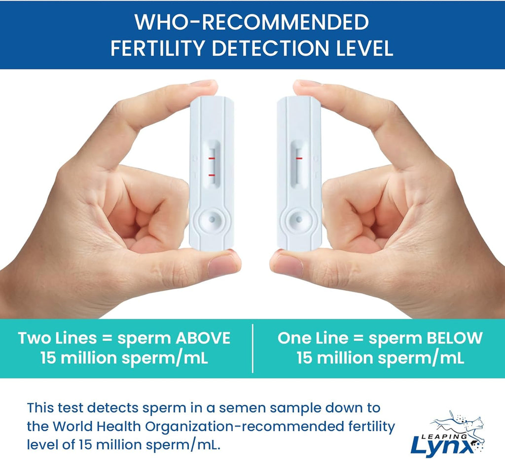 Super Sperm Check Male Fertility Test Kit, WHO-Recommended Sensitivity, Results in Minutes

