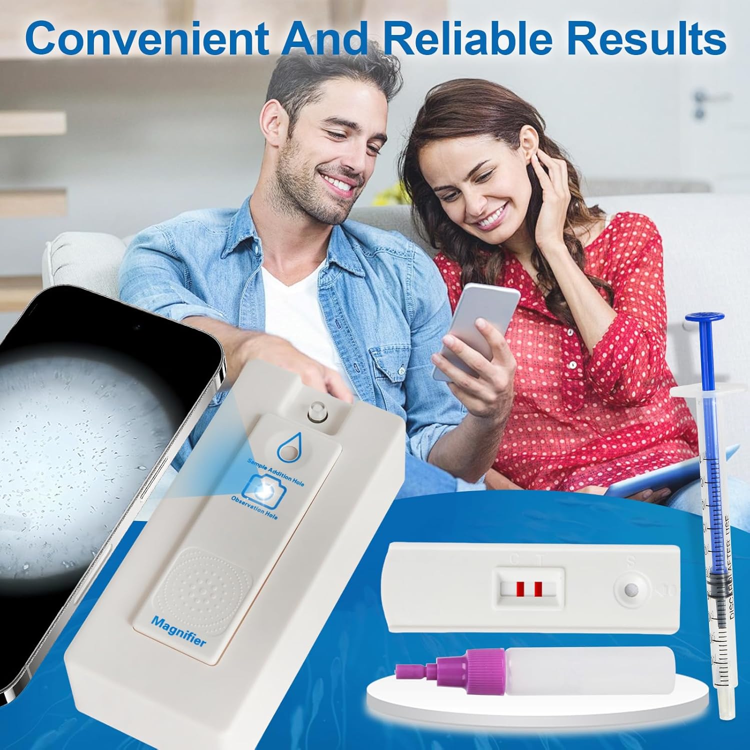 Sperm Microscope Semen Analysis Fertility Test Kit for Men, At-Home Wellness

