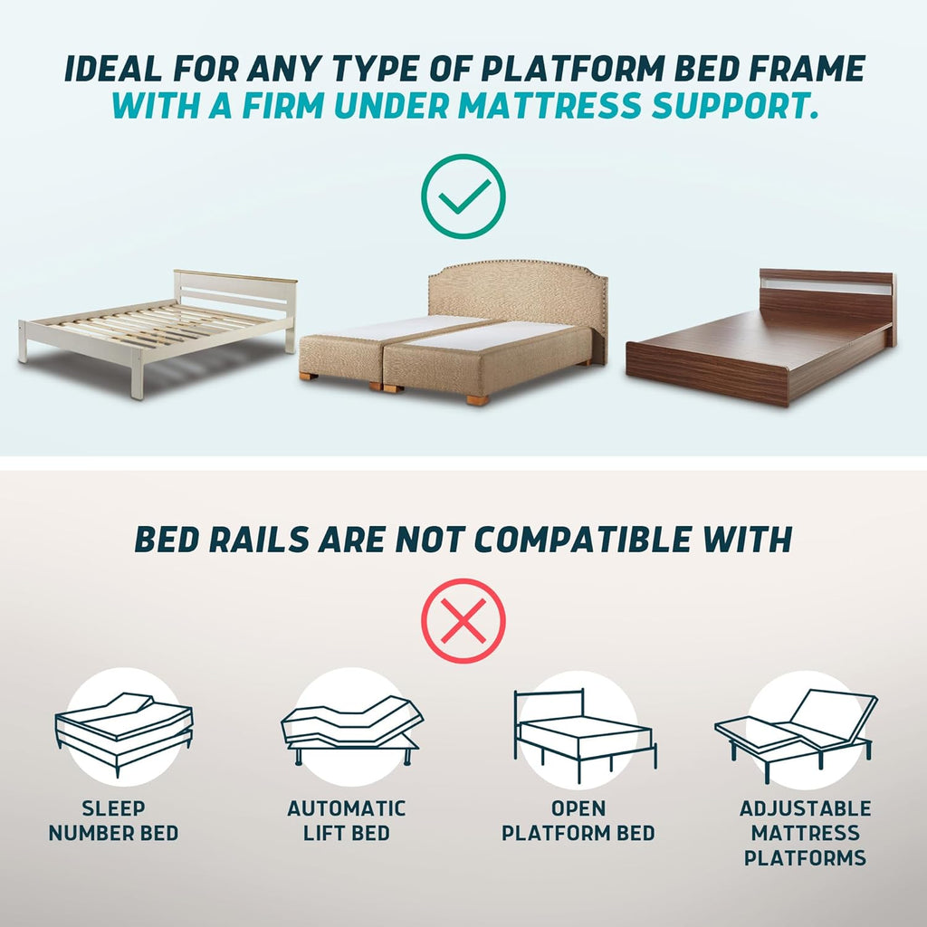 Lunderg Bed Assist Rail for Seniors Non-Slip Grab Bar Easy Install Bed Rails

