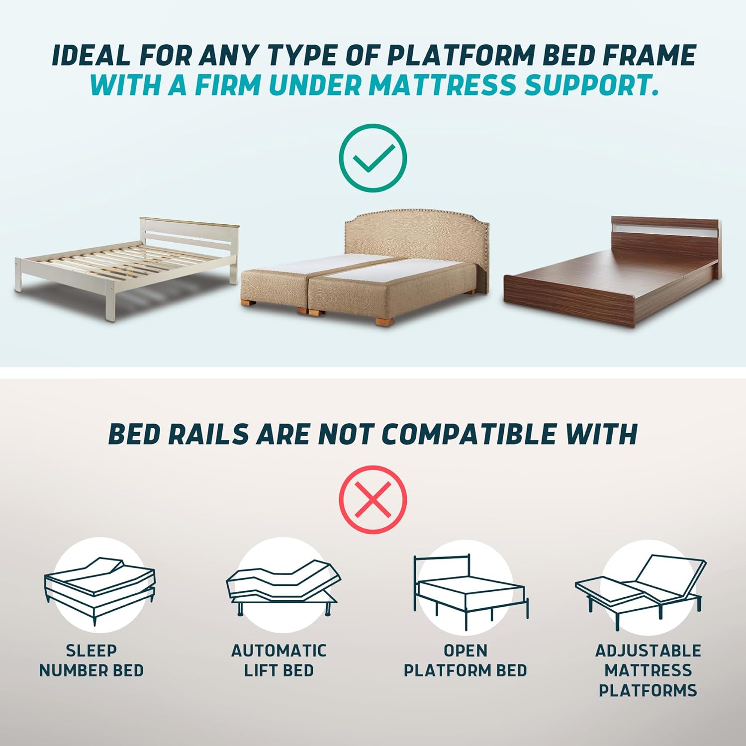 Lunderg Bed Assist Rail for Seniors Non-Slip Grab Bar Easy Install Bed Rails

