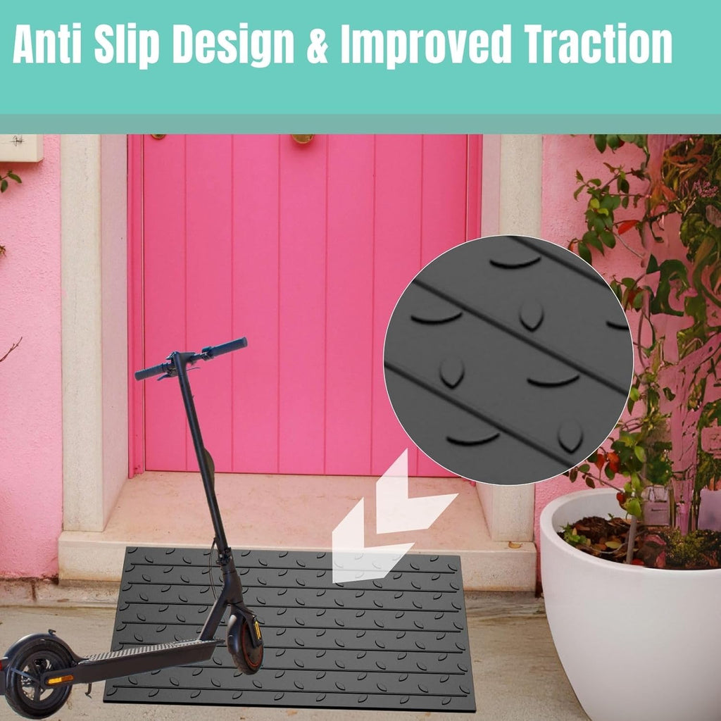BESEA Rubber Threshold Ramp for Wheelchair, No-Slip Surface, 3500 lb Load

