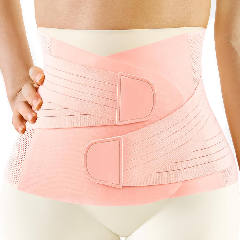 FREETOO Postpartum Belly Band Abdominal Binder with Adjustable Compression Support

