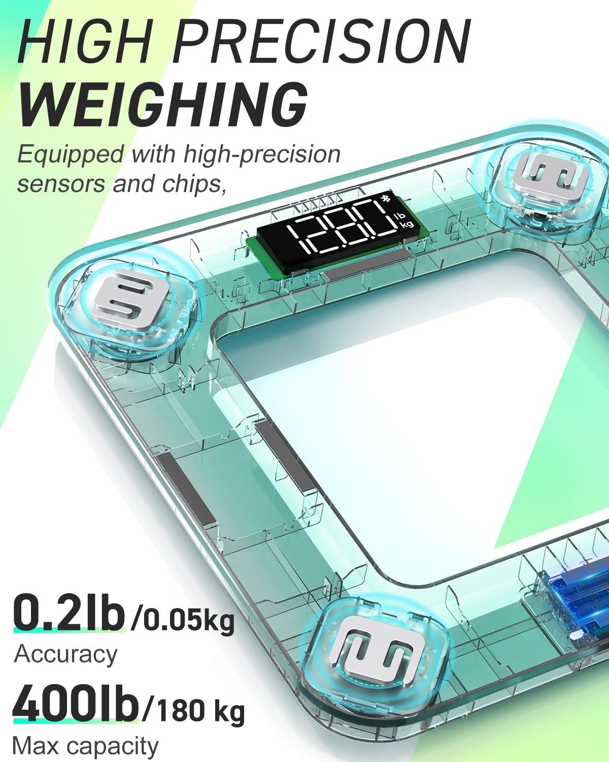 INSMART Body Fat Scale Digital Bathroom Weight Scale with Bioelectrical Impedance

