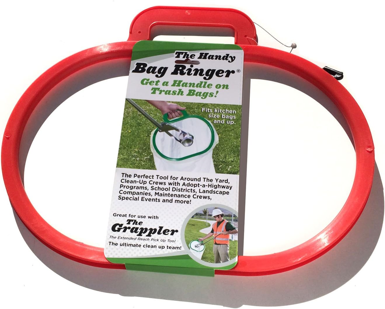 Handy Bag Opener Plastic Ring with Handle for Easy Lifting and Carrying

