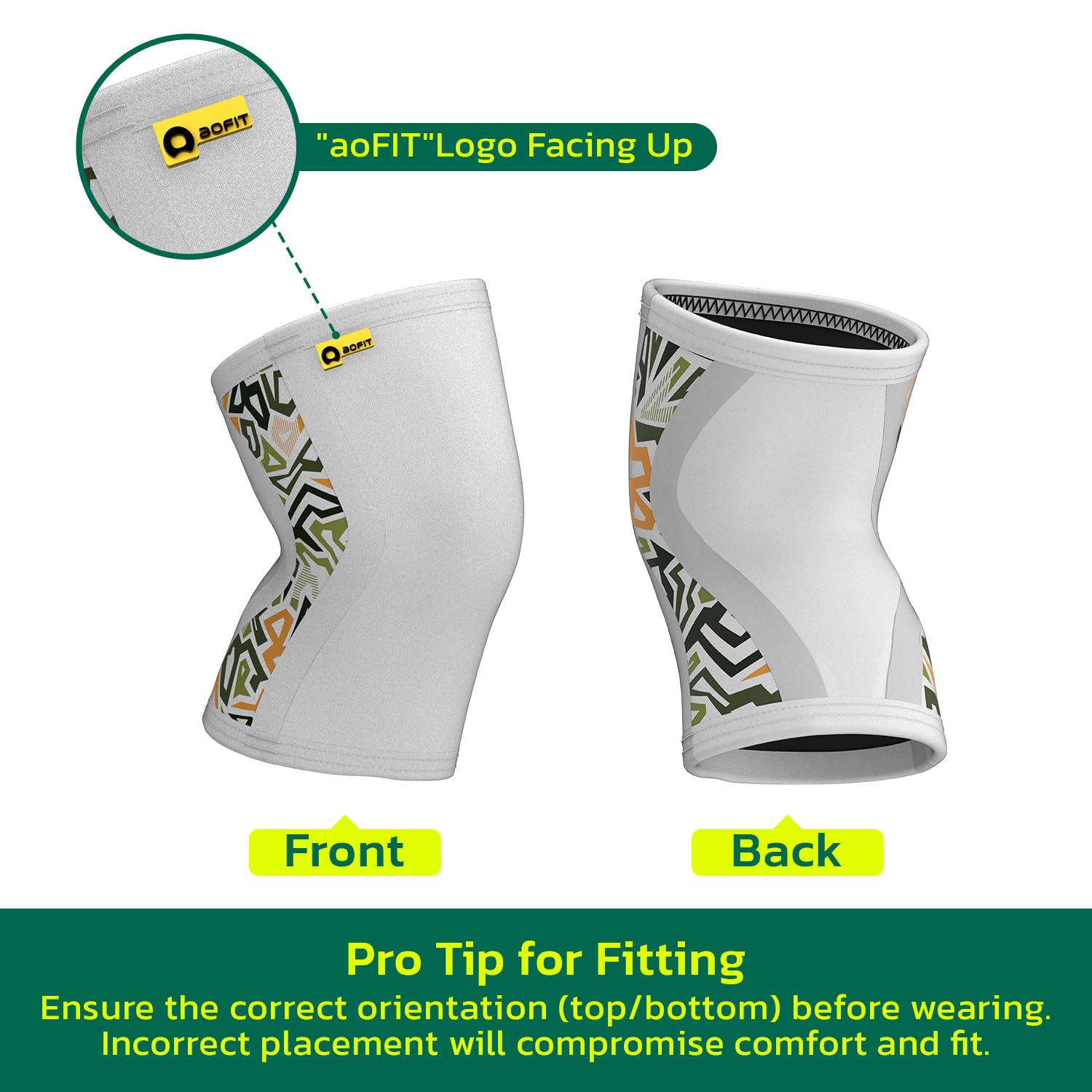 aoFIT 5mm Neoprene Knee Compression Sleeve with Stabilizing Support


