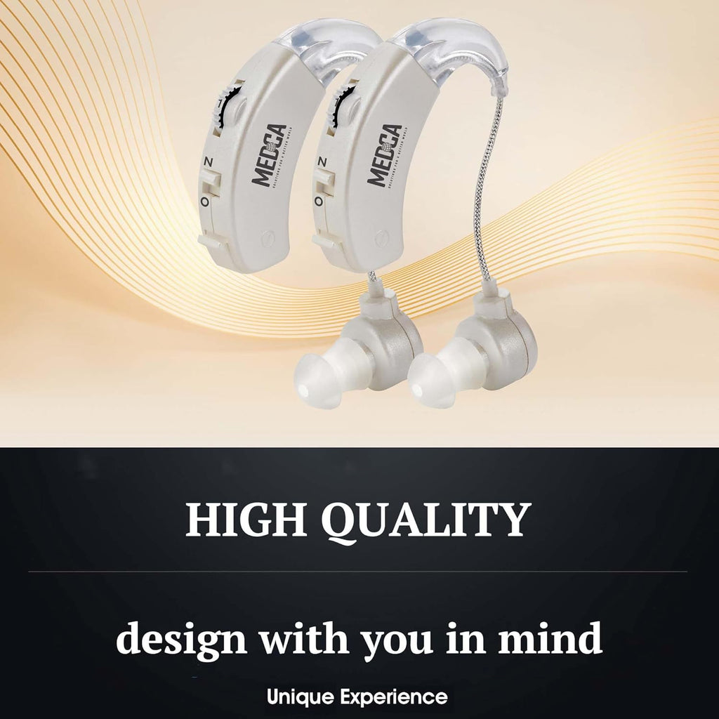 MEDca Behind the Ear Digital Sound Amplifier (BTE) with Noise Reduction & Volume

