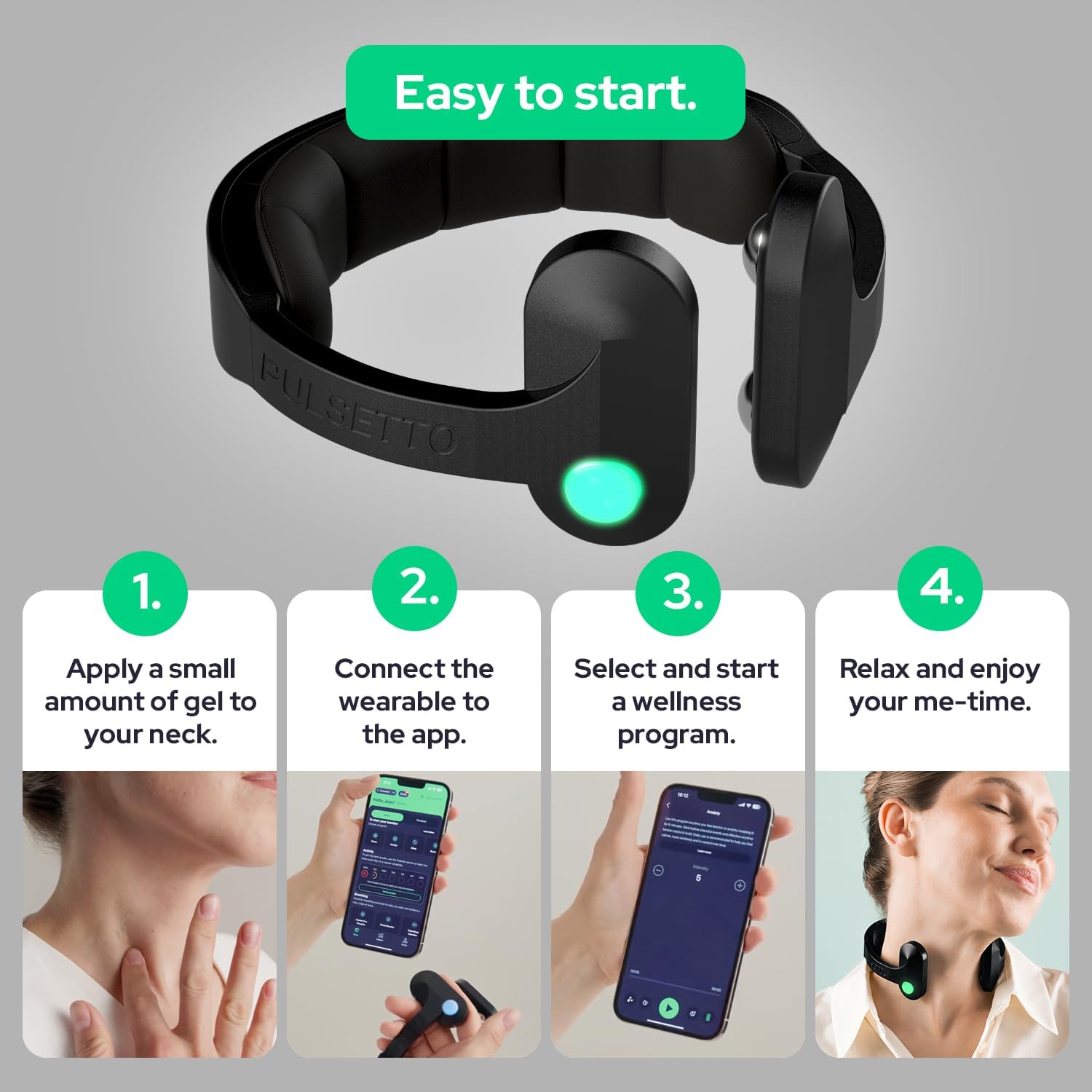 Pulsetto FIT (V2) Wellness Wearable for Relaxation, Sleep & Daily Wellness Support

