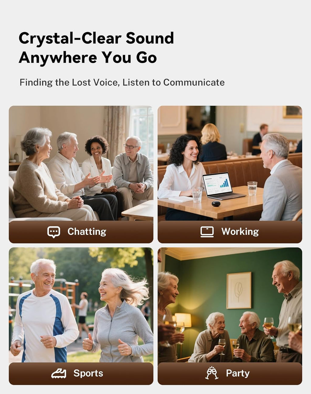 OTC Rechargeable Hearing Aids for Seniors with Noise Cancelling and LED Display

