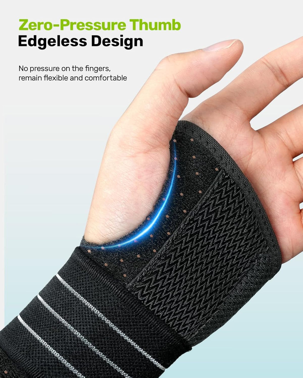 Rakiie 2-Pack Carpal Tunnel Wrist Braces, Adjustable Wrist Support Splint

