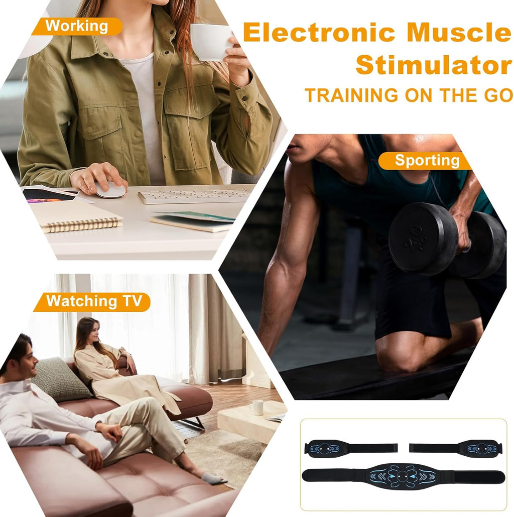 Electronic Muscle Stimulator EMS for Abdominal Toning, 8 Modes

