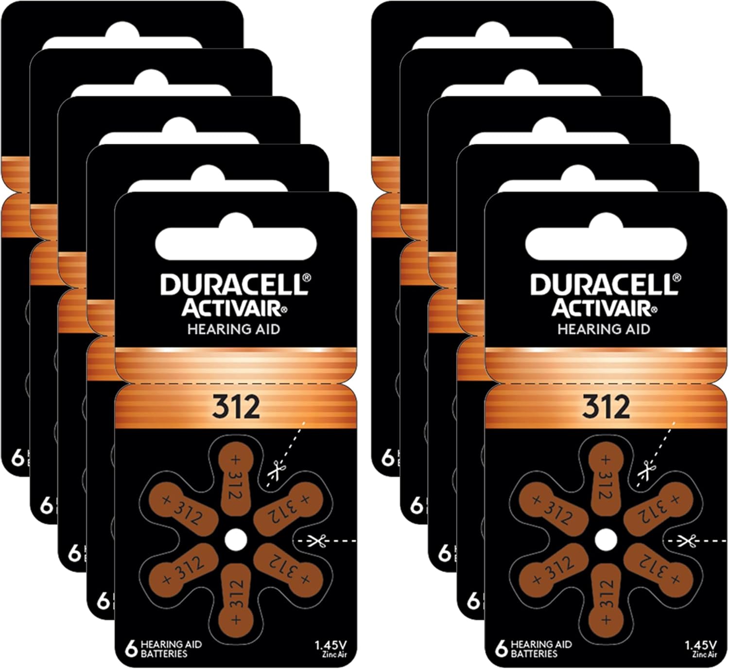 Duracell Hearing Aid Power Cells with EasyTab, Easy-Insert Design


