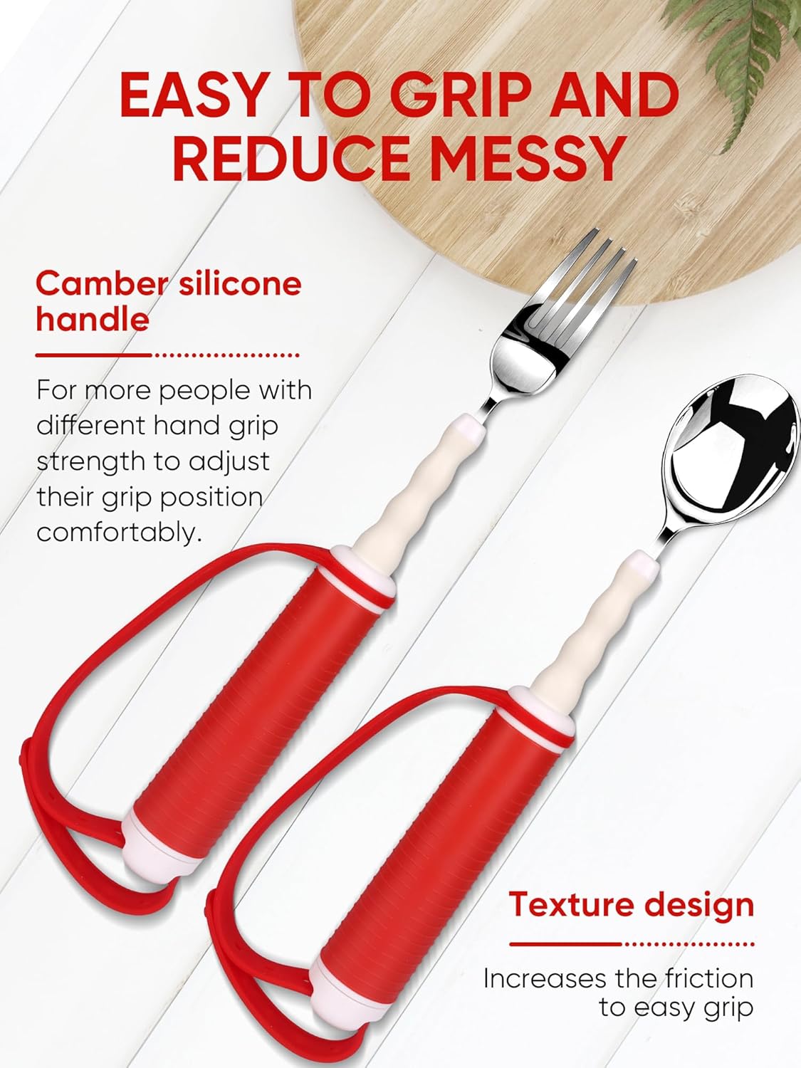 Adaptive Swivel Spoon and Fork Set, 360° Rotating Stainless Steel Easy Grip

