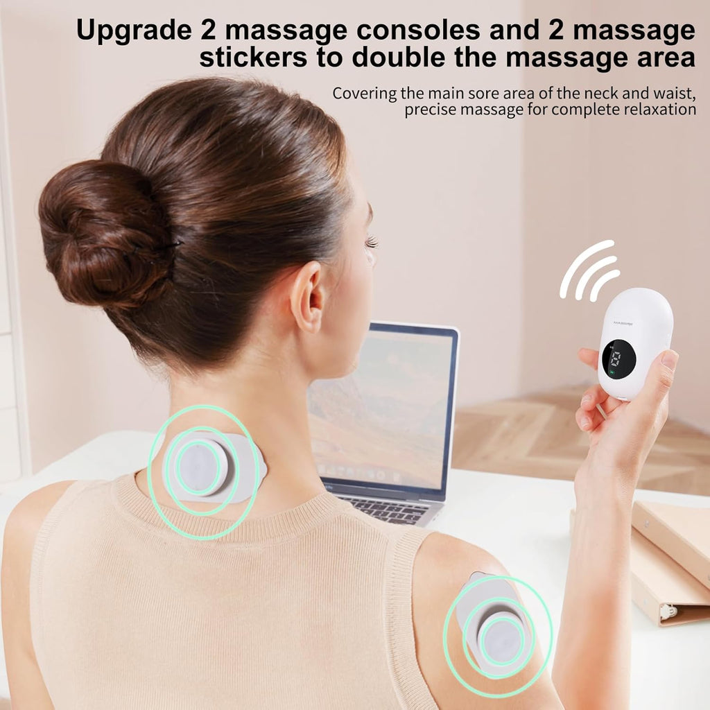 MASGRE Dual Channel Wireless TENS Unit EMS Muscle Stimulator Rechargeable

