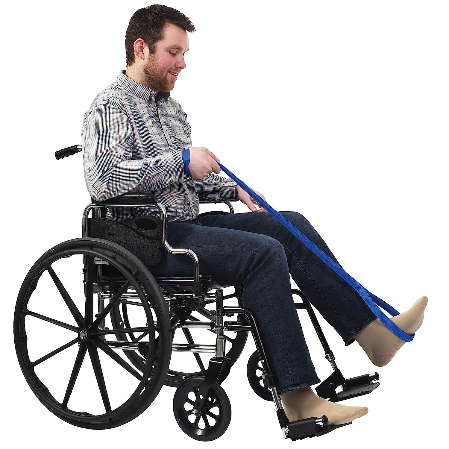 Sammons Preston Leg Lifter Strap with Webbed Loops for Hand and Foot

