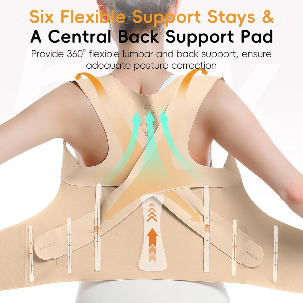 babaka Posture Corrector Back Brace for Upper and Lower Back Support

