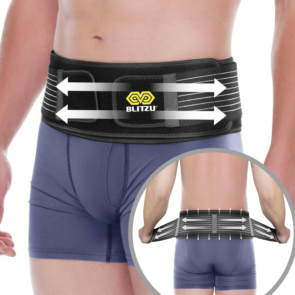 BLITZU Sacroiliac SI Joint Hip Belt for Women and Men, Sciatic Nerve Support Brace

