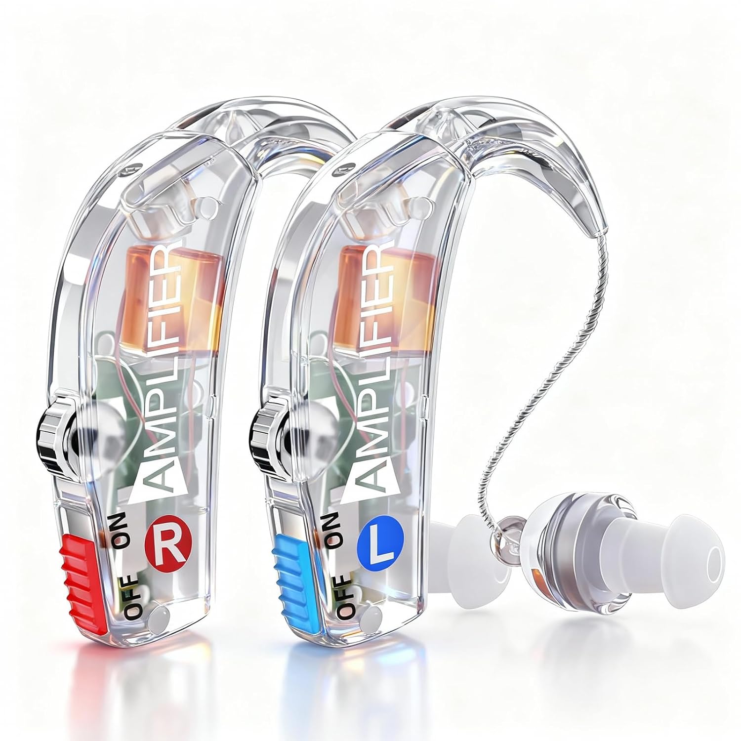 Winter Plum In-Ear Hearing Aid for Seniors with AI Noise Reduction and USB-C Charging


