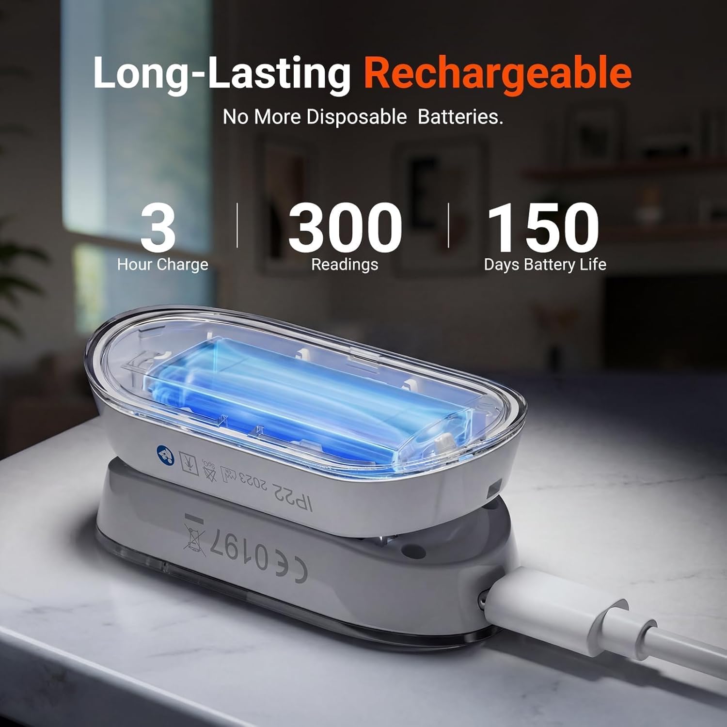 iHealth Rechargeable Fingertip Pulse Oximeter with Bluetooth App Trend Tracking

