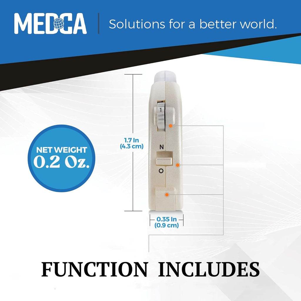 MEDca Behind the Ear Digital Sound Amplifier (BTE) with Noise Reduction & Volume

