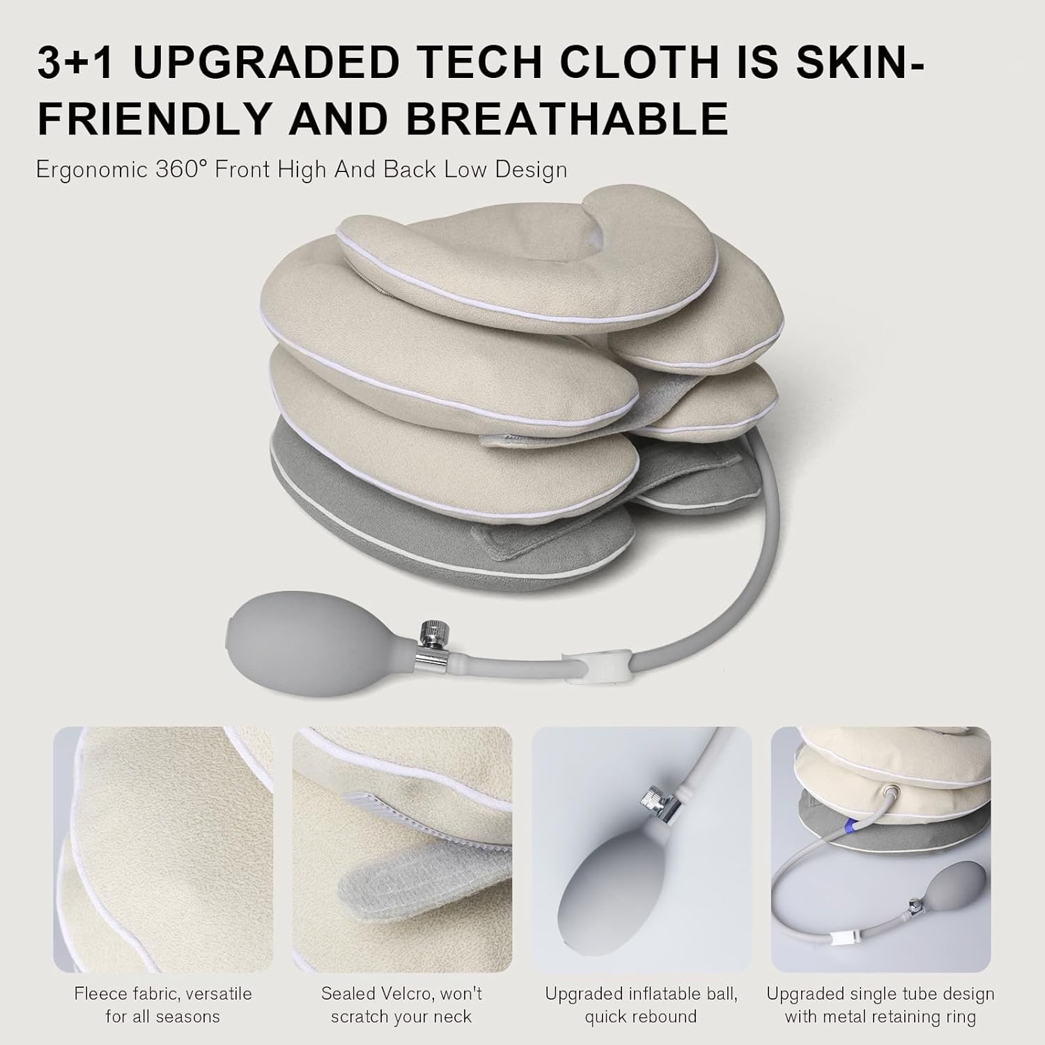 Inflatable Neck Stretcher with Brace for Cervical Traction and Neck Pain Relief

