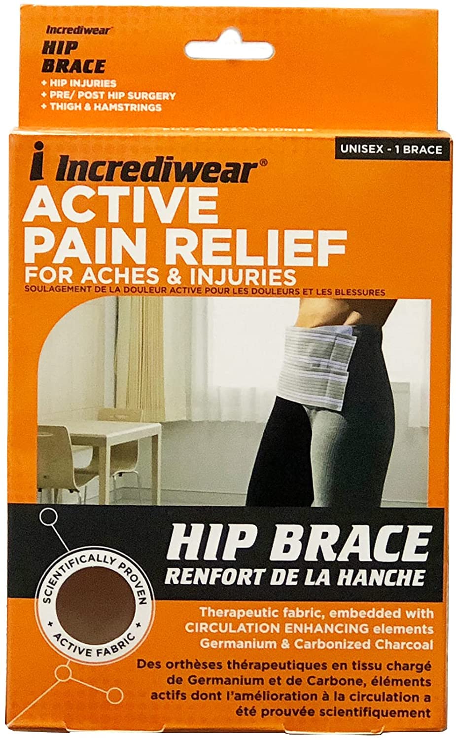 Incrediwear Hip Brace for Men and Women, Hip Support for Pain Relief and Recovery

