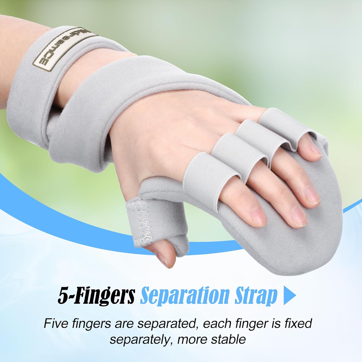Resting Hand Splint Night Wrist Brace with Finger Separators for Carpal Tunnel & Stroke

